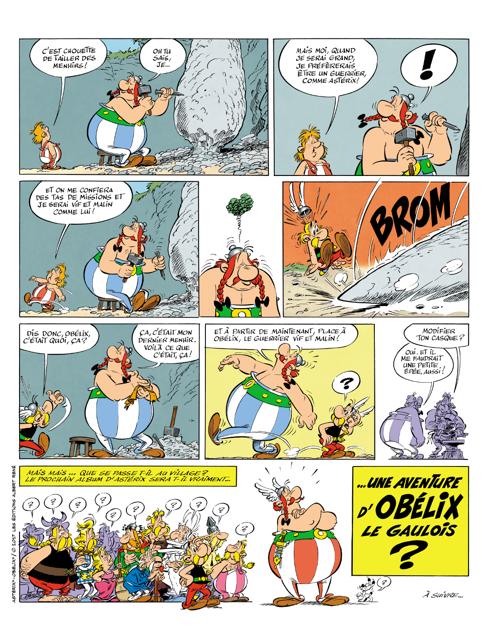 Plaque Métallique Art Déco ASTÉRIX ET OBÉLIX / Article Sous Emb